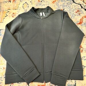 Zella Ribbed Zip-Up Jacket